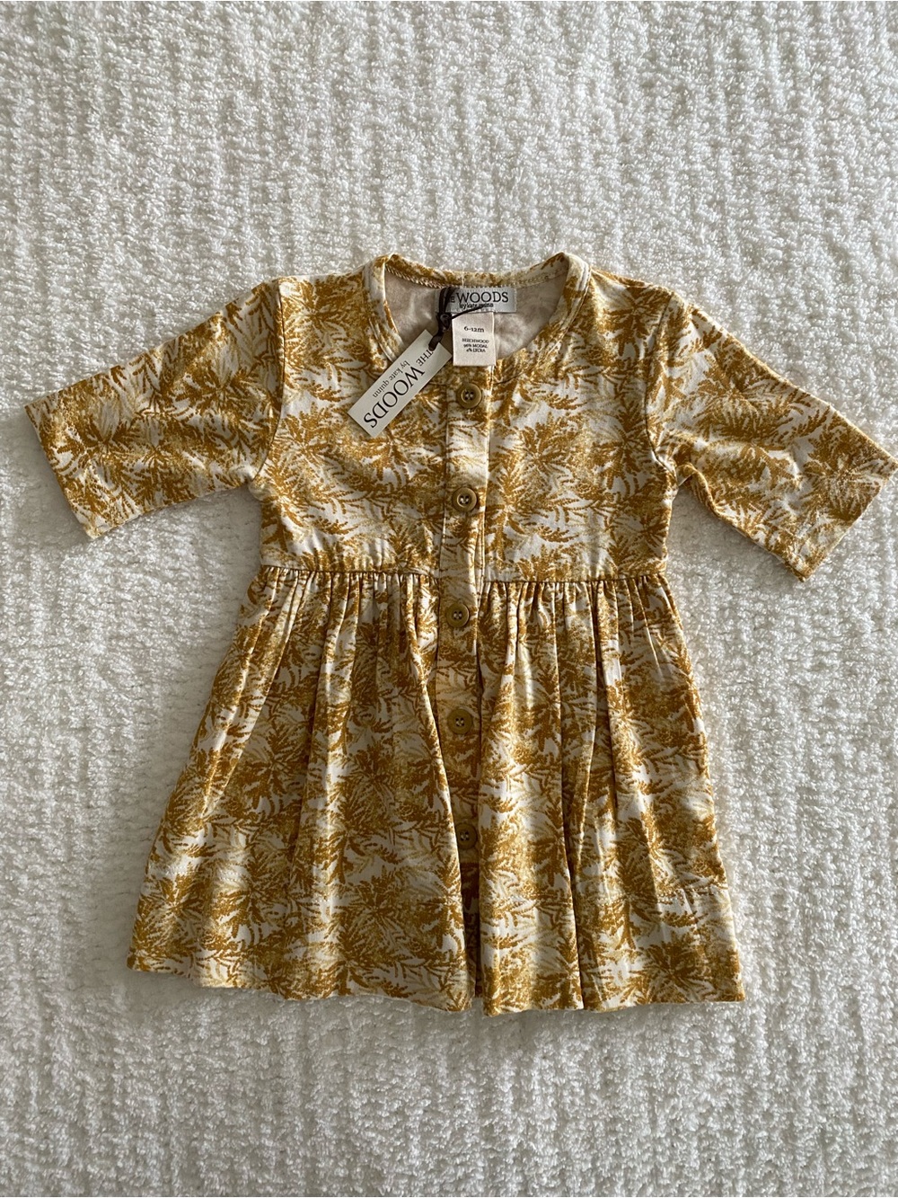 kate quinn Yellow Floral Button-Front Casual Dress
